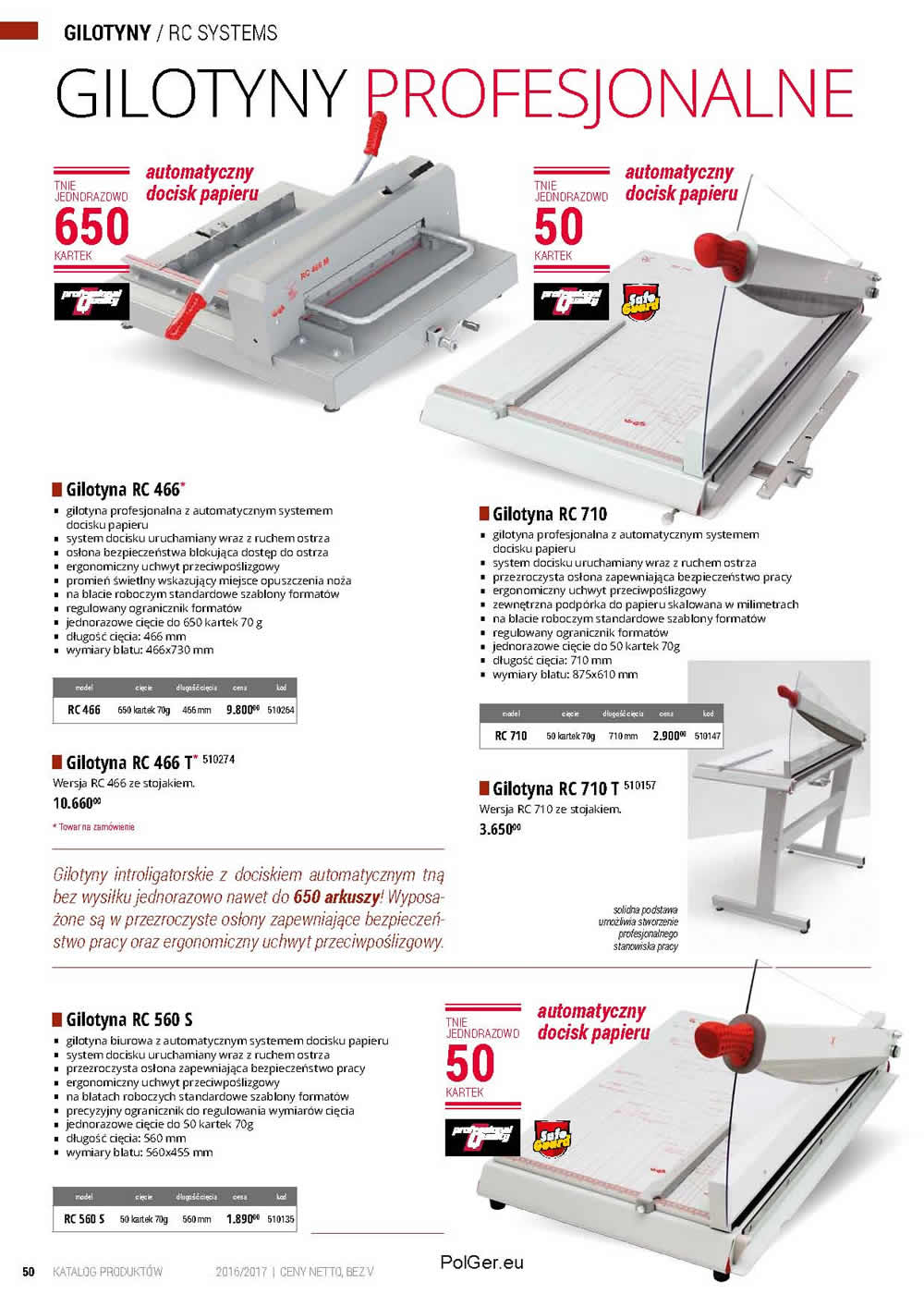 gilotyny profesjonalne introligatorskie