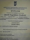 dyplom doktorski 